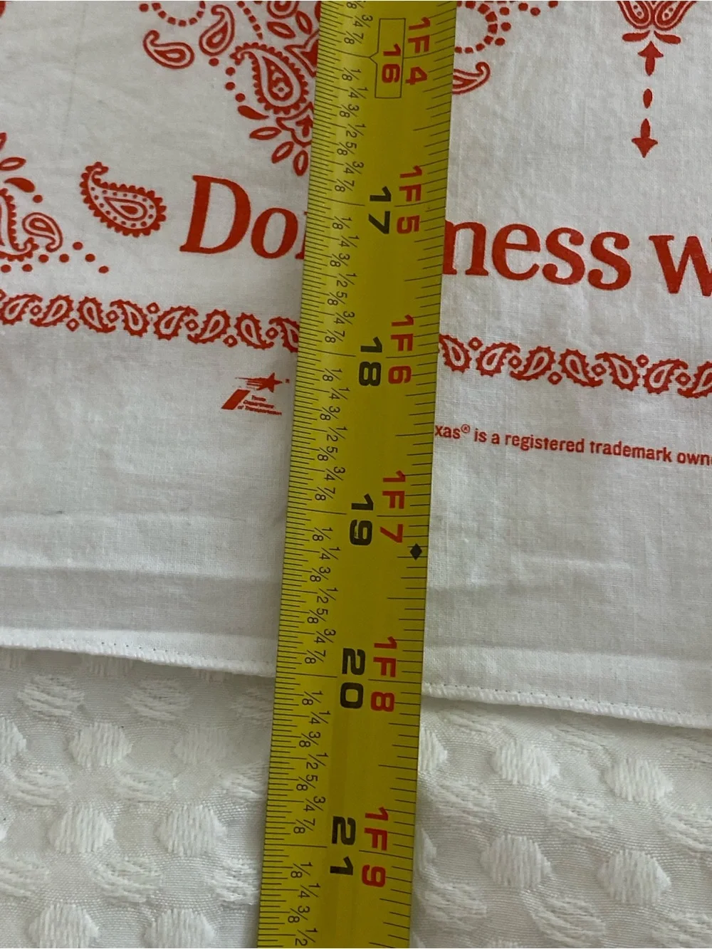 Don't Mess With Texas Red & White Bandana Scarf